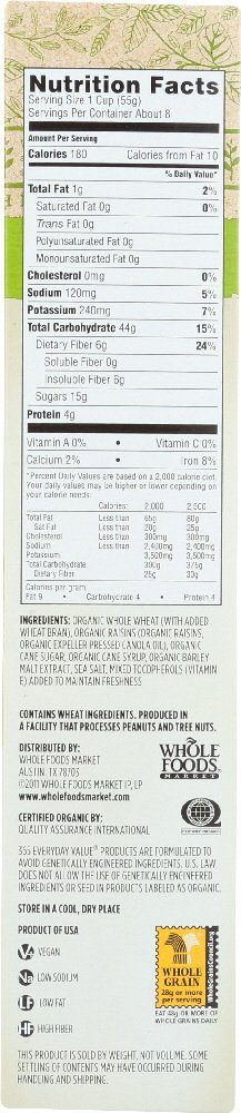 365 Everyday Value, Organic Raisin Bran, 15 oz