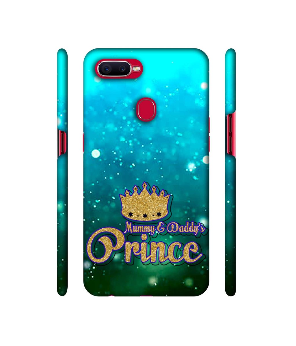 Amazon Brand - Solimo Designer Mummy & Daddy's Prince 3D Printed Hard Back Case Mobile Cover for Oppo F9
