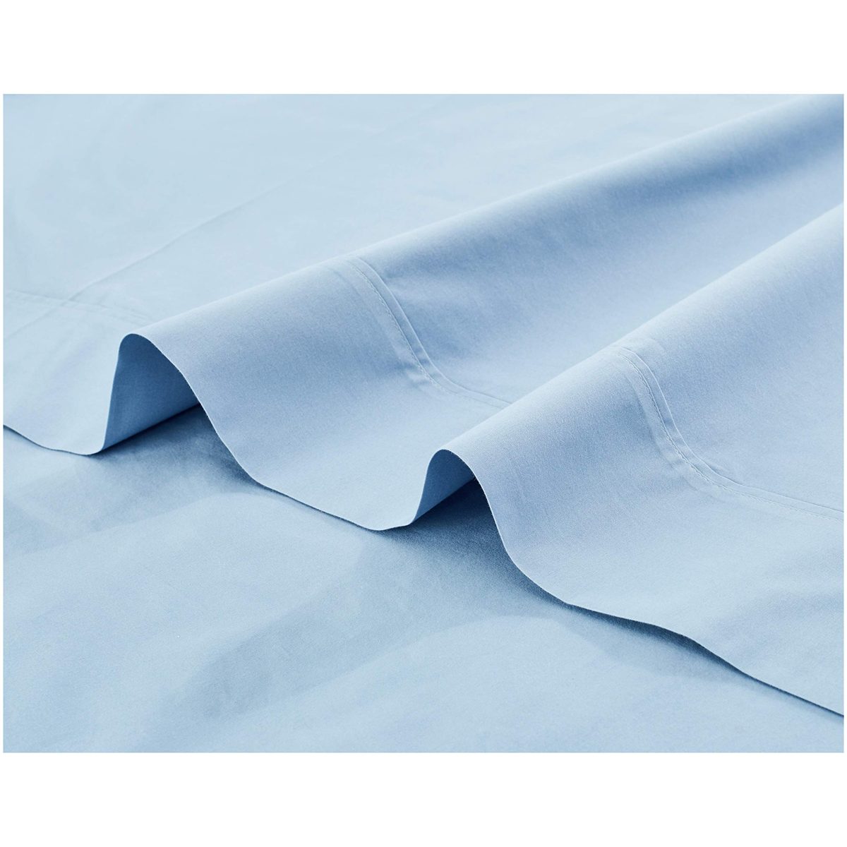 AmazonBasics Ultra-Soft Flat Sheet - Breathable, Easy to Wash - King/Cal King, Dusty Blue (Renewed)