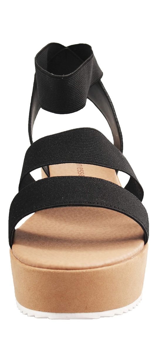 Amazon Essentials Women's Heeled Sandal, Black, 11 M US