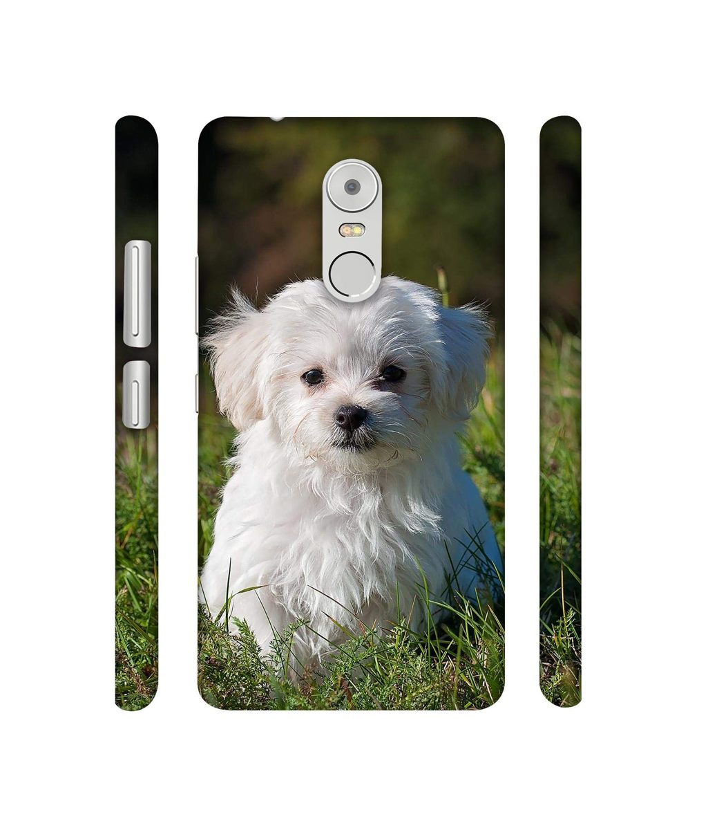 Amazon Brand - Solimo Designer White Dog 3D Printed Hard Back Case Mobile Cover for Lenovo K6 Note
