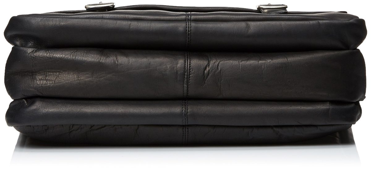 David King Men's Porthole Laptop Briefcase, Black