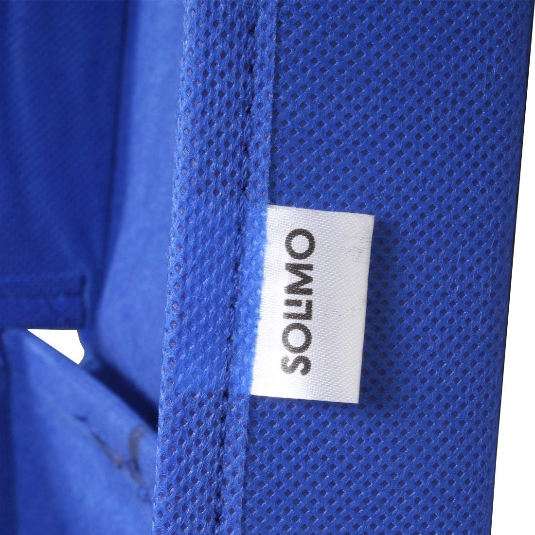 Amazon Brand - Solimo Fabric Storage Box with Lid, Medium, Medical Blue and Royal Blue