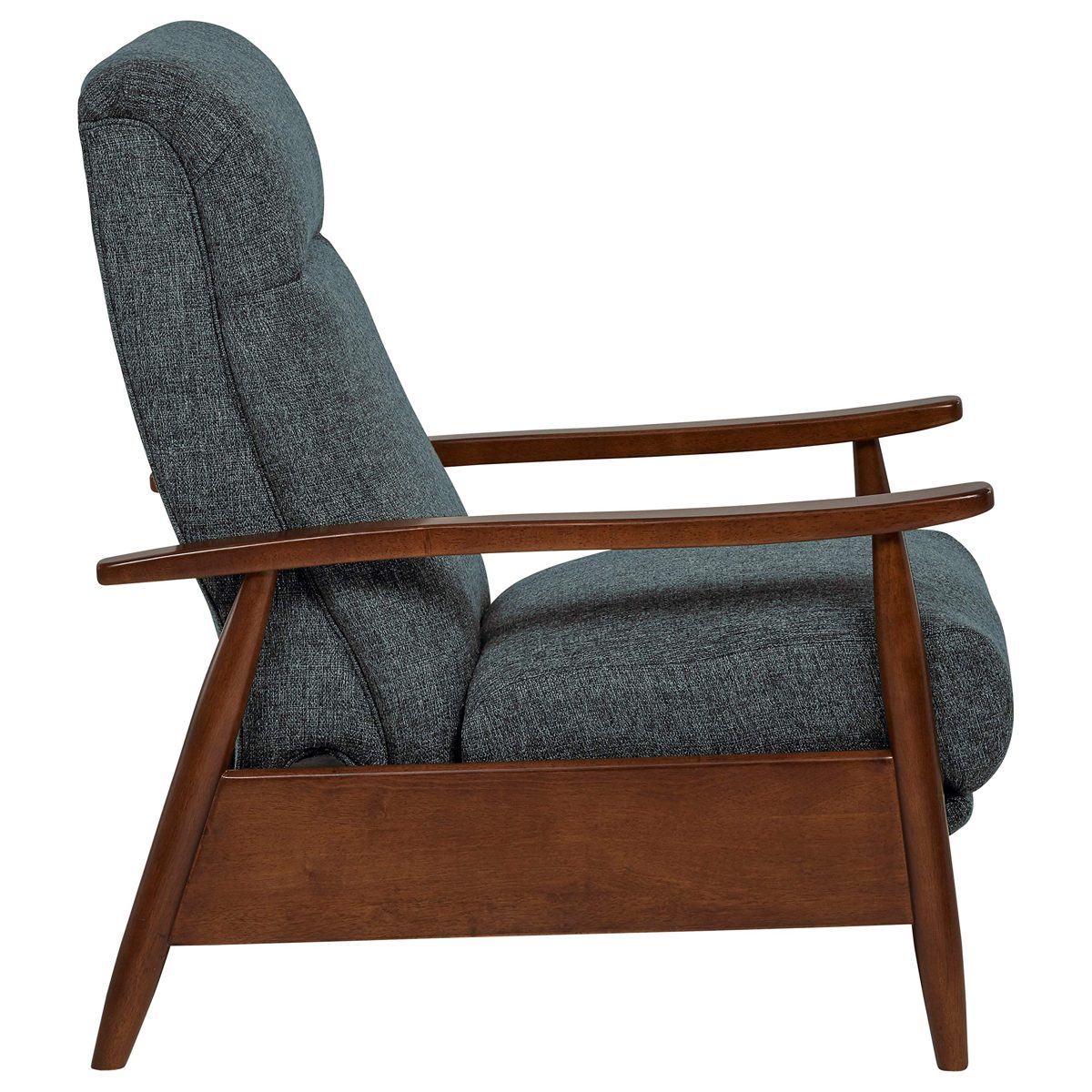 Amazon Brand – Stone & Beam Clayton Reclining Contemporary Fabric Living-Room Chair, 30"W, Blue