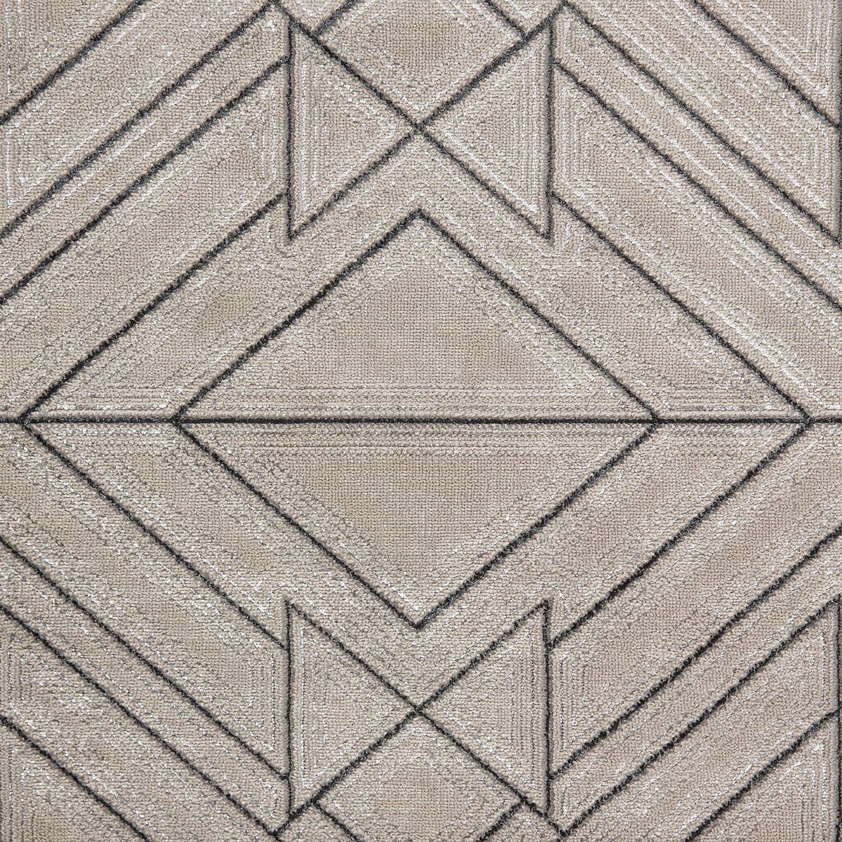 Amazon Brand – Rivet Contemporary Runner Rug, 2' 10" x 7' 10", Taupe and Grey