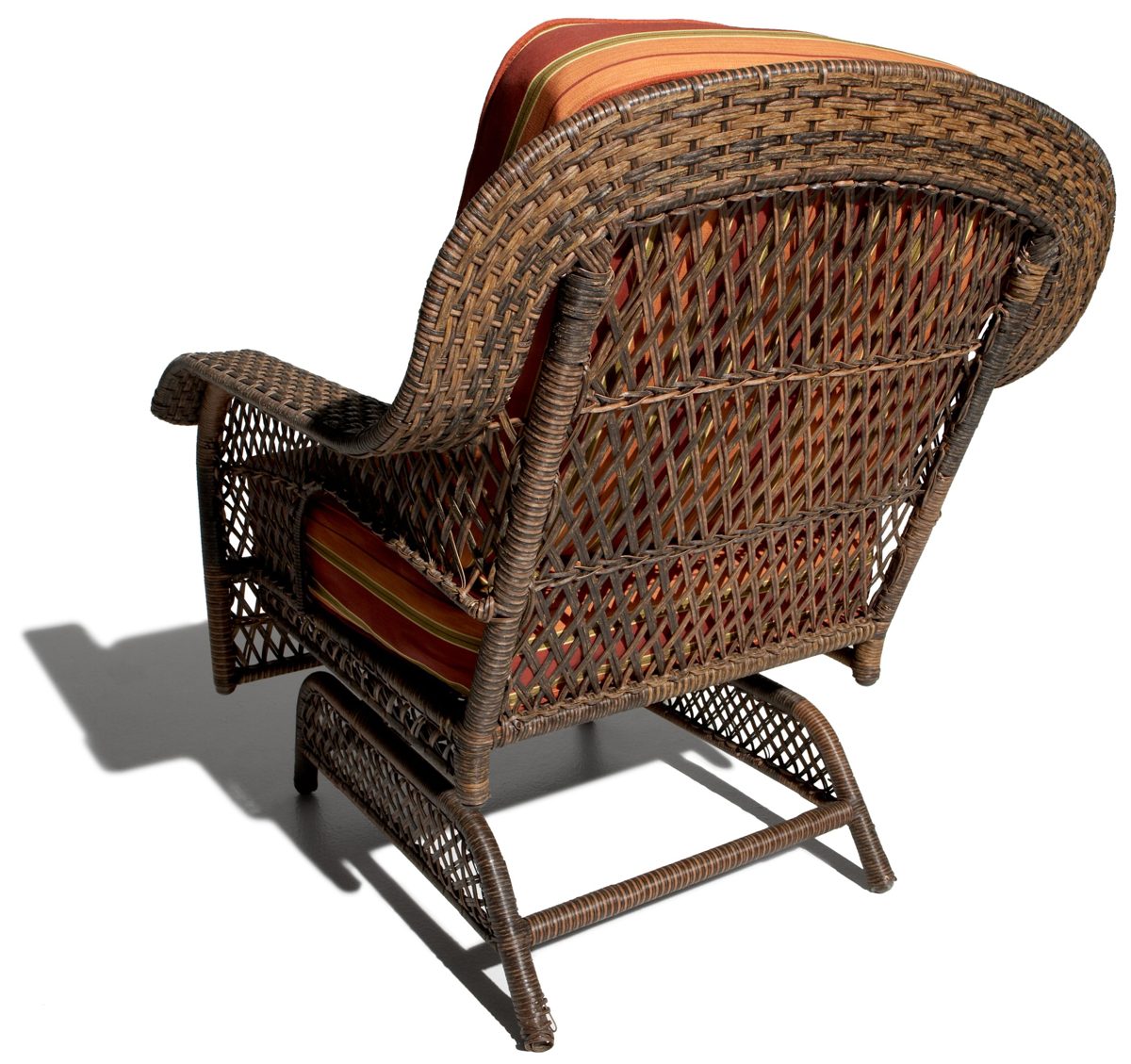 Strathwood All-Weather Cashmere Wicker Motion Chair with Ottoman