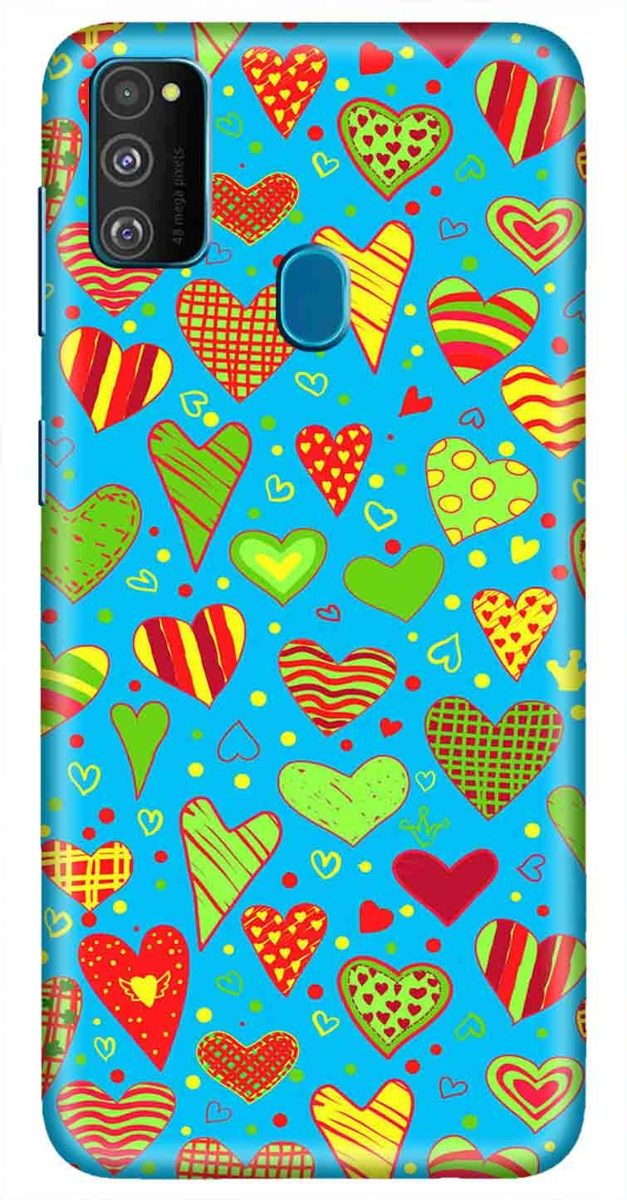 Amazon Brand - Solimo Designer Heart Pattern Design 3D Printed Hard Back Case Mobile Cover for Samsung Galaxy M21 / M30s
