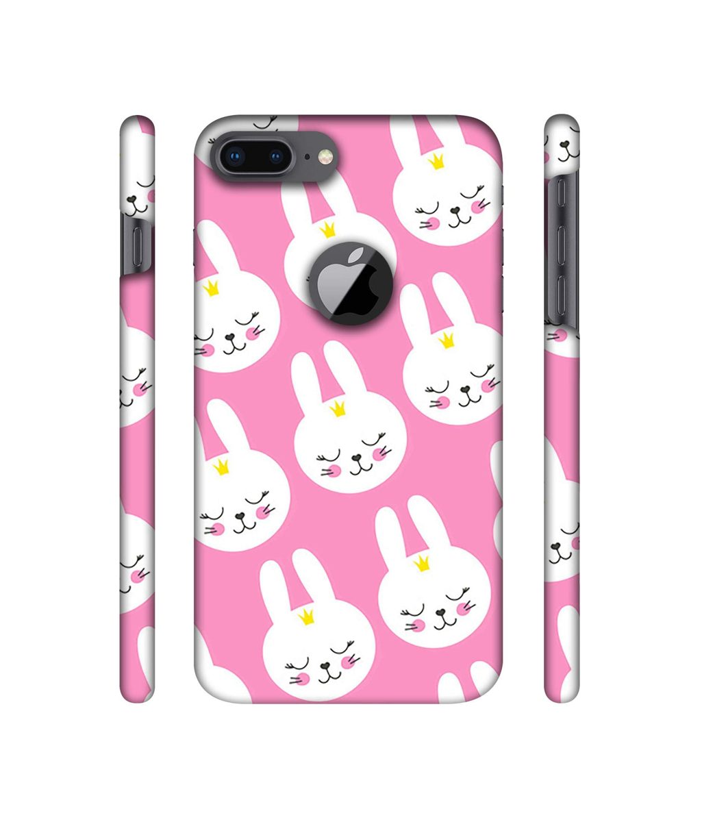 Amazon Brand - Solimo Designer Rabbit Pattern 3D Printed Hard Back Case Mobile Cover for Apple iPhone 8 Plus (with Logo Cut)