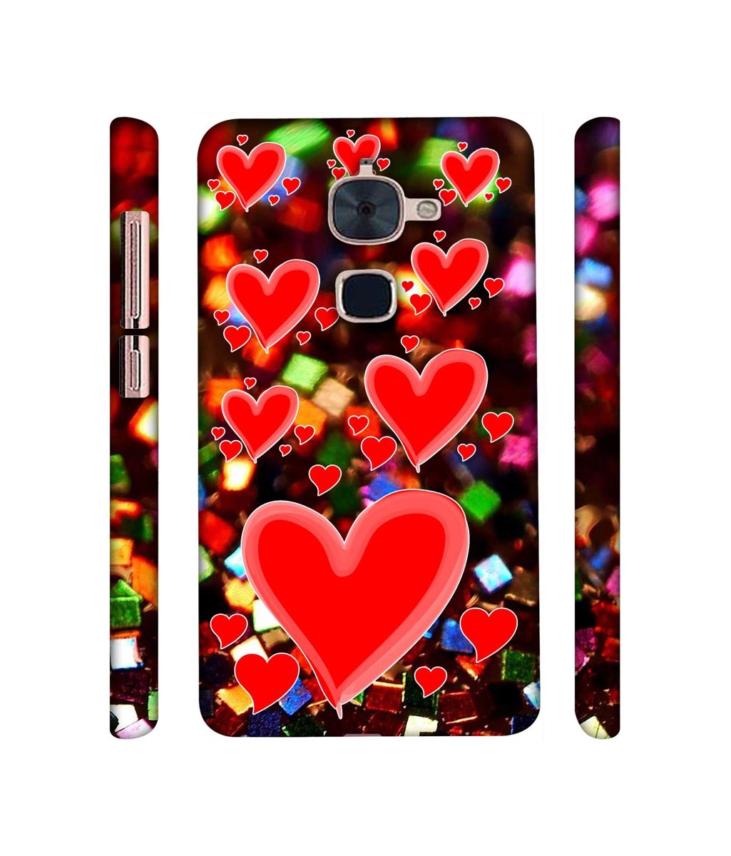 Amazon Brand - Solimo Designer Heart Texture on Glitters 3D Printed Hard Back Case Mobile Cover for LeTV Le 2
