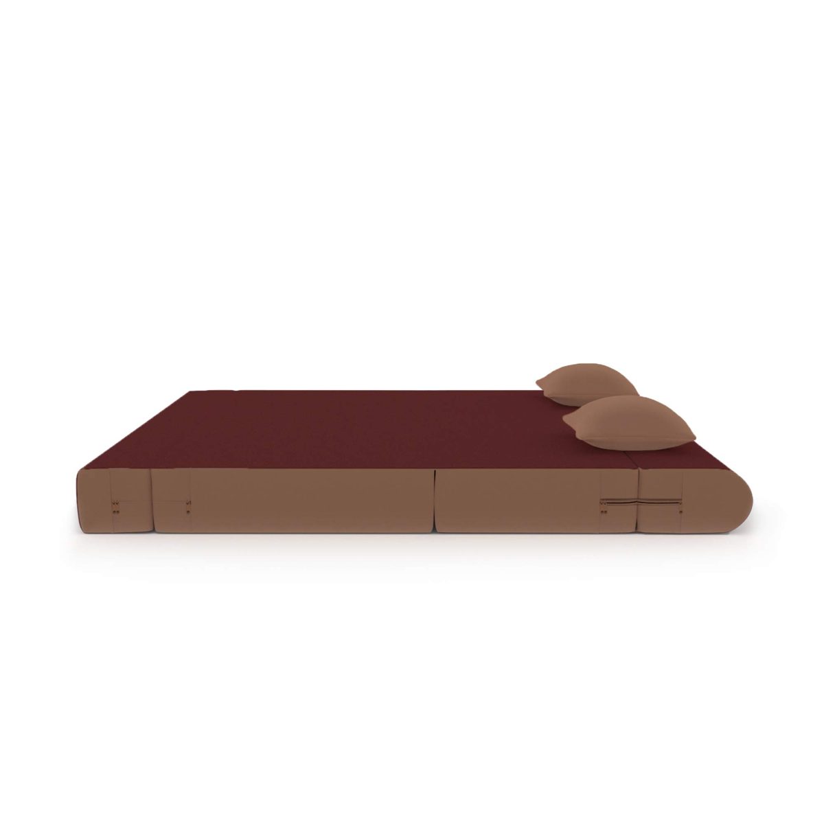 Amazon Brand - Solimo Metro  Fabric 3 seater Sofa cum Bed (Brown)