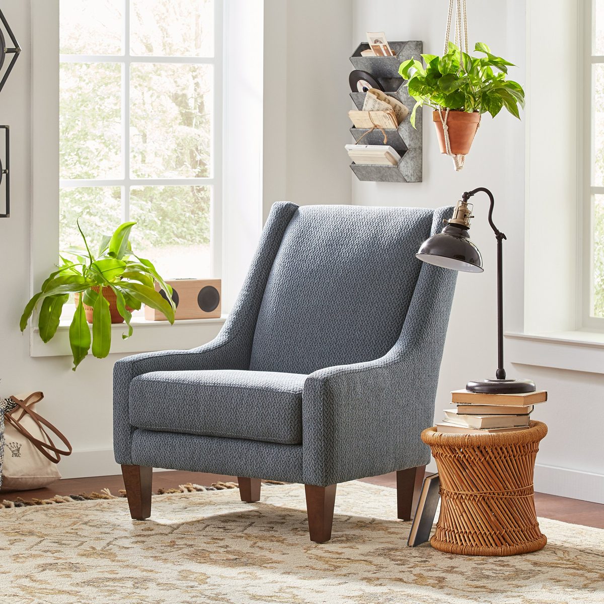 Amazon Brand – Stone & Beam St. Cloud Modern Armless Accent Chair, 32"W, Steel