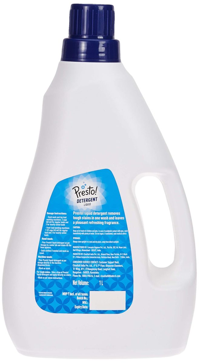 Amazon Brand - Presto! Laundry Detergent Liquid - 1 L