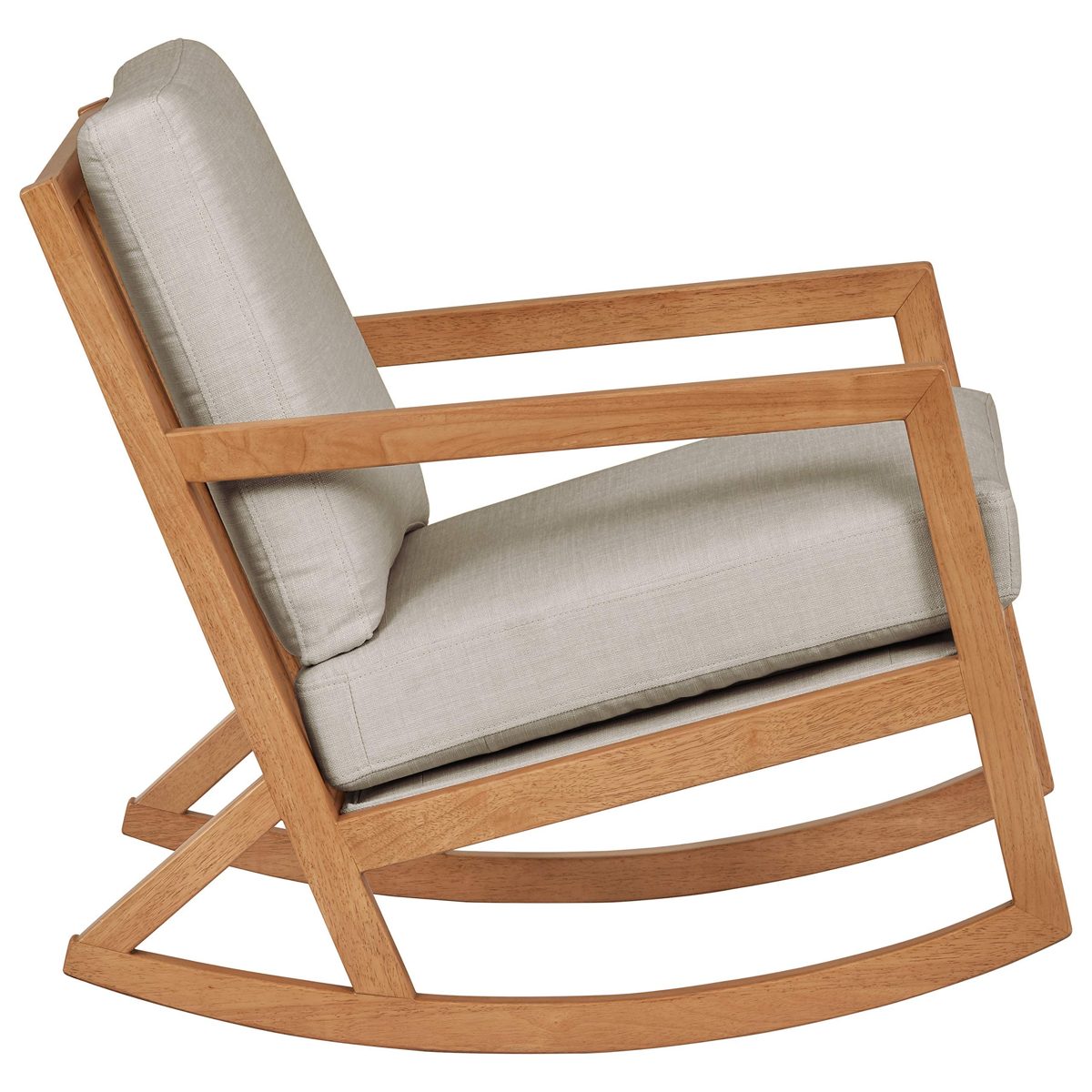 Amazon Brand – Stone & Beam Modern Hardwood Rocking Chair, 24.5"W, Light Gray