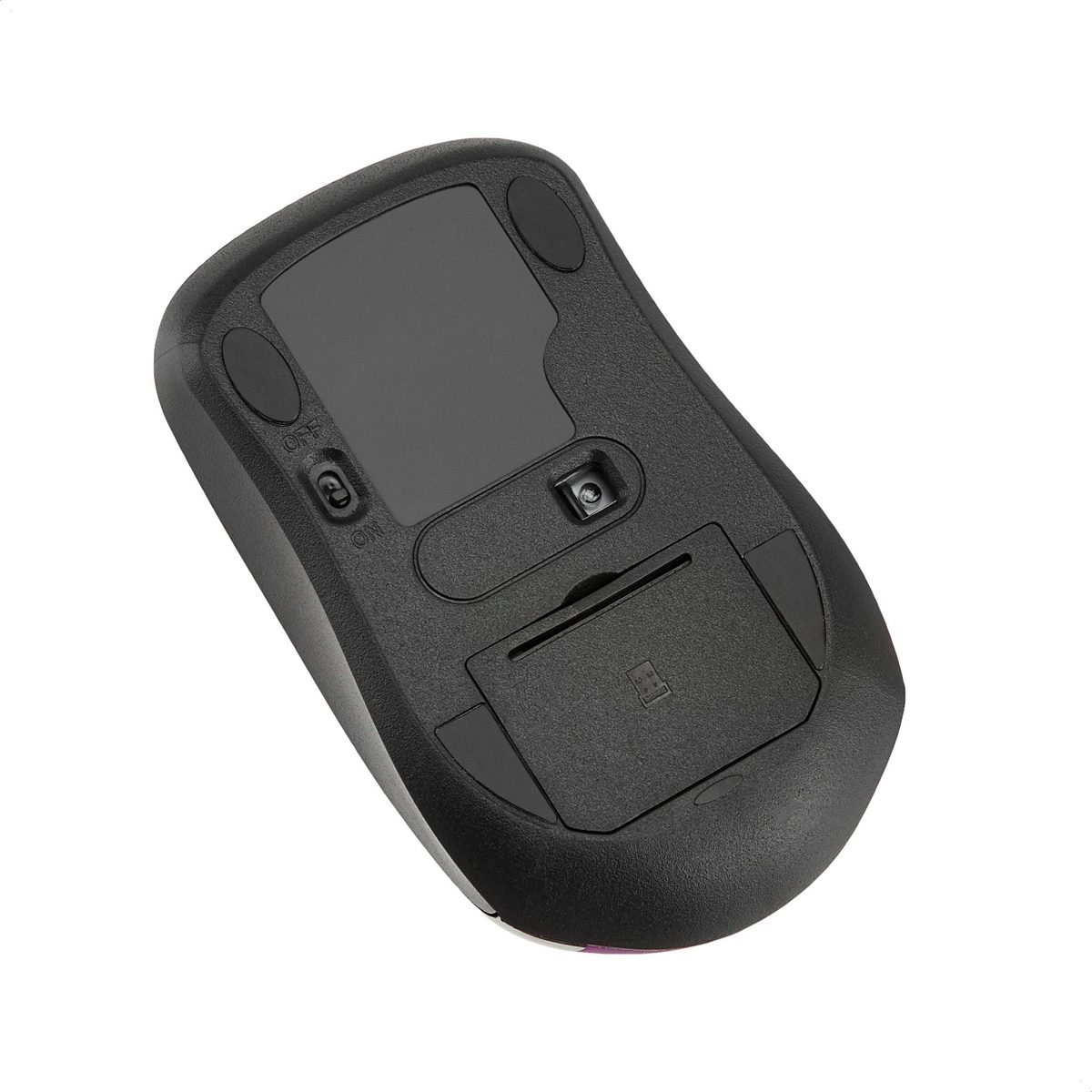 AmazonBasics Wireless Computer Mouse with USB Nano Receiver - Purple (Renewed)