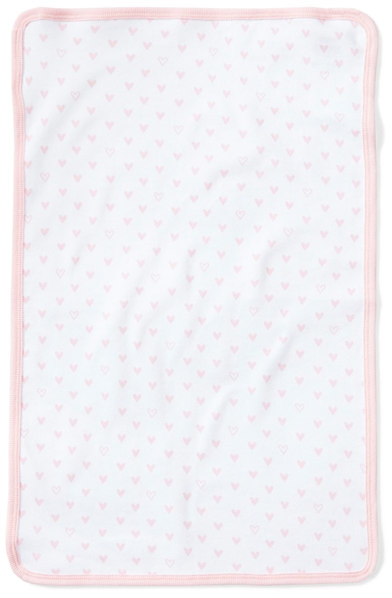 Moon and Back Baby Set of 7 Organic Burp Cloths, Pink Blush, One Size