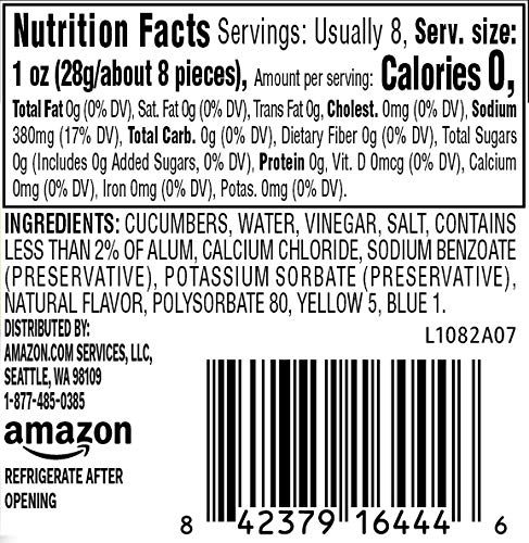 Amazon Brand - Happy Belly Hamburger Dill Pickle Chips, 16 Ounce