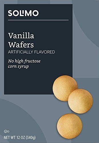 Amazon Brand - Solimo Vanilla Flavored Wafers, 12 Ounce