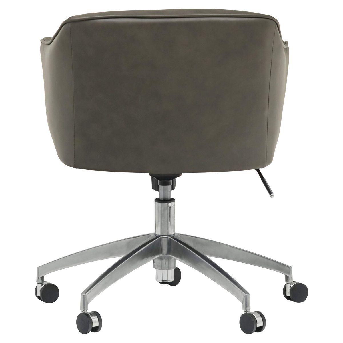 Rivet Modern Swivel Desk Chair 25.7”H, Adjustable Height, Gray