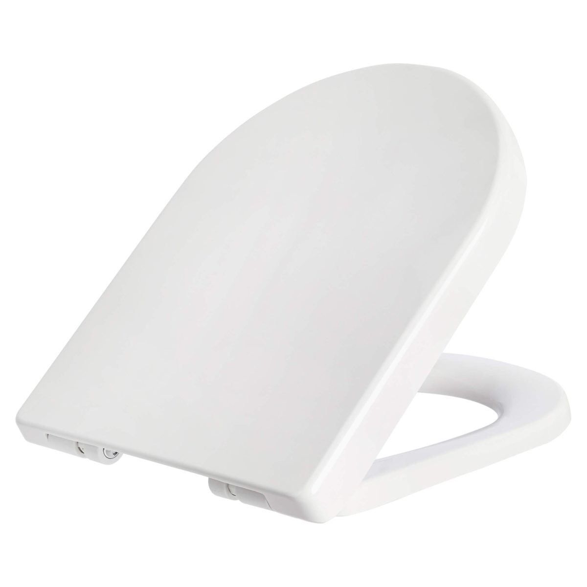 AmazonBasics Soft-Close Toilet Seat, D-Shape, White