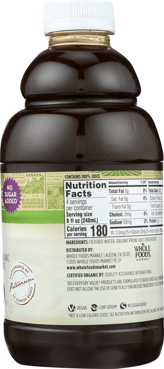 365 Everyday Value, Organic 100% Juice, Prune, 32 fl oz