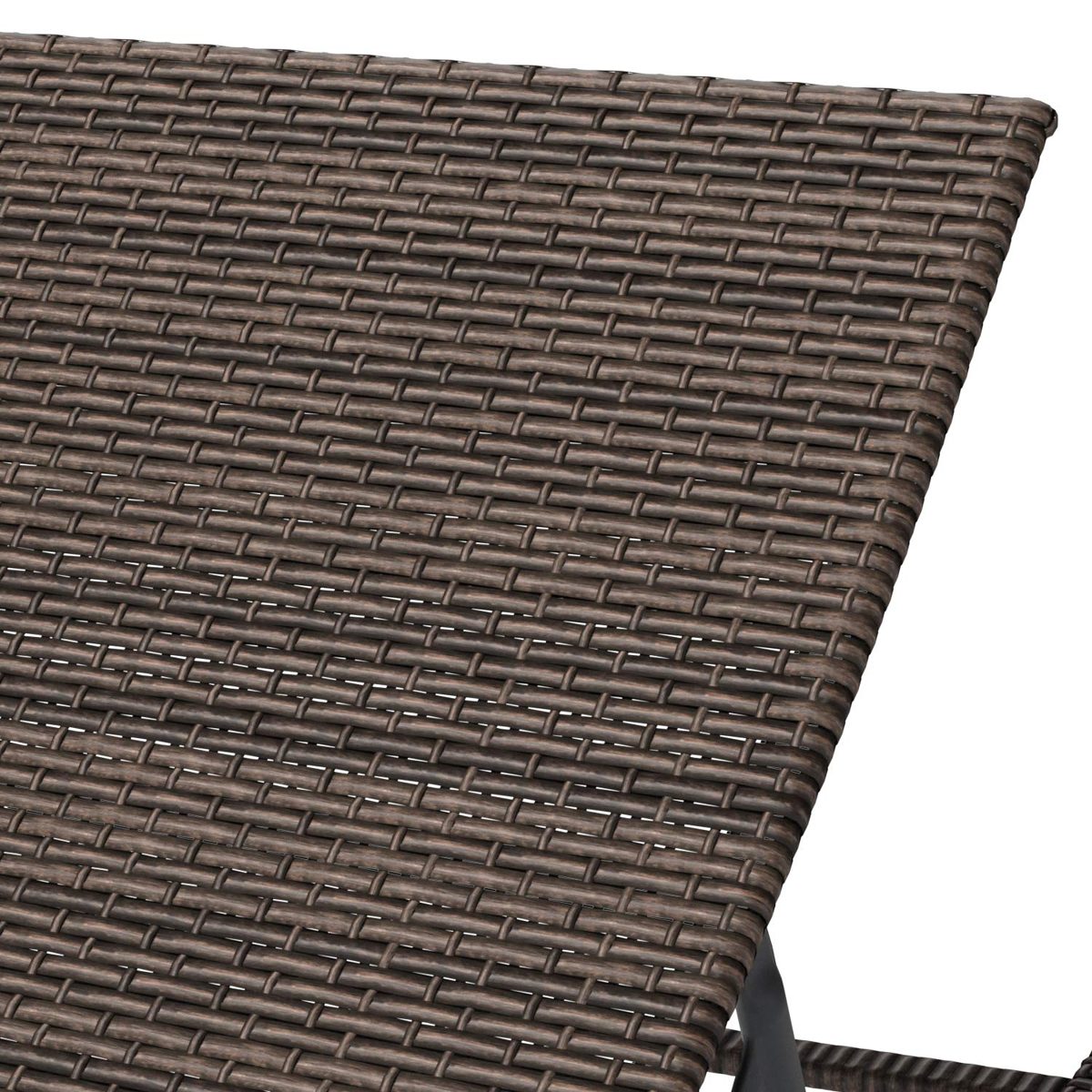 AmazonBasics 3 Piece Patio Rattan PE Wicker Lounger Chair and Table Set