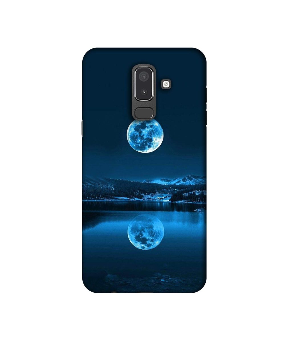 Amazon Brand - Solimo Designer Moon Pattern Print 3D Printed Hard Back Case Mobile Cover for Samsung Galaxy J8