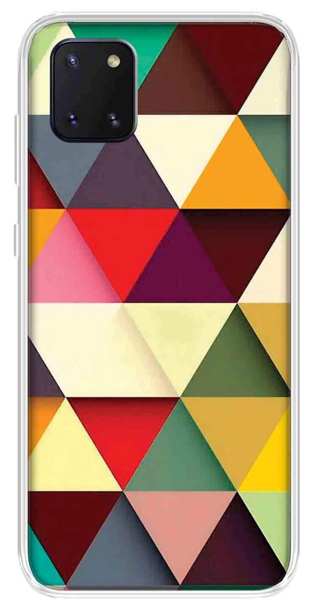Amazon Brand - Solimo Designer Multicolor Triangle Pattern Printed Soft Back Case Mobile Cover for Samsung Galaxy Note 10 Lite