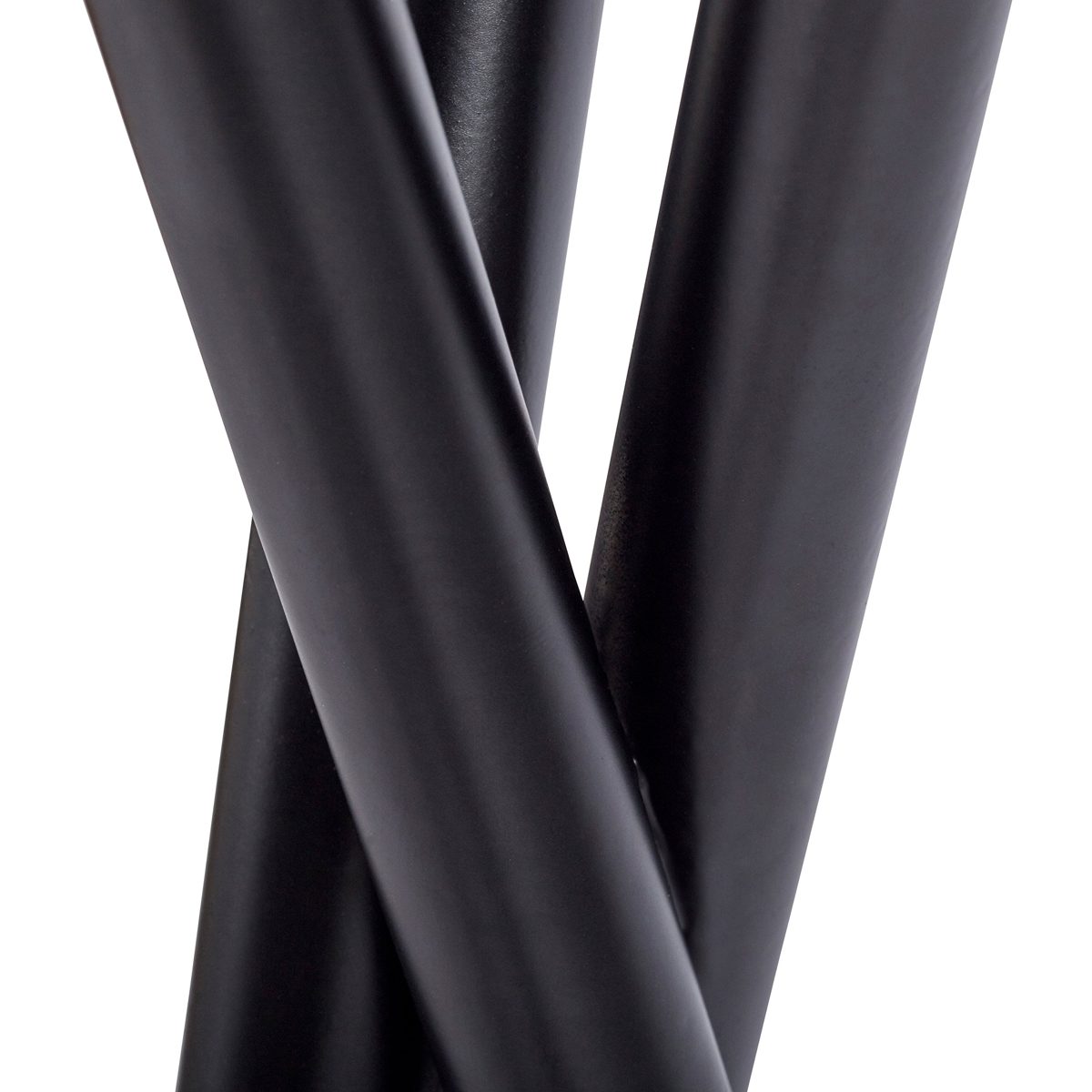 Rivet Mid Century Modern Tripod Living Room Floor Lamp With Light Bulb And Linen Shade - 64 Inches , Black