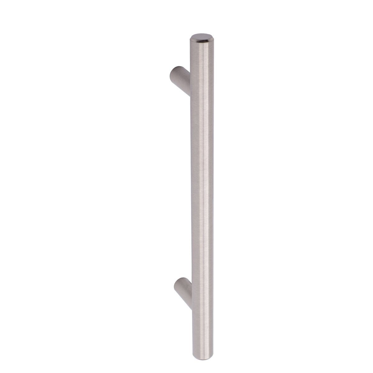 AmazonBasics Euro Bar Cabinet Handle (1/2" Diameter), 7.38" Length (5" Hole Center), Satin Nickel, 25-Pack