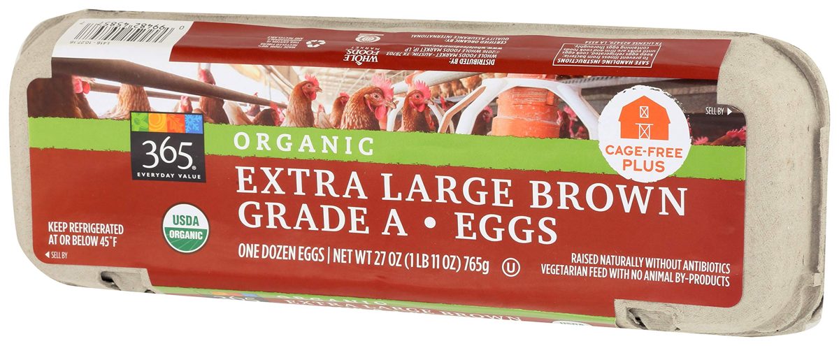 365 EVERYDAY VALUE Organic Brown Extra Large Grade A Eggs, 12 CT