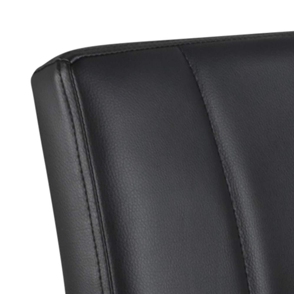 Brand of Amazon - Movian Sarnen - Set of 2 Bar Stools 52 x 41.5 x 115 cm Black PU Leather / Black Powder Coated Metal Base