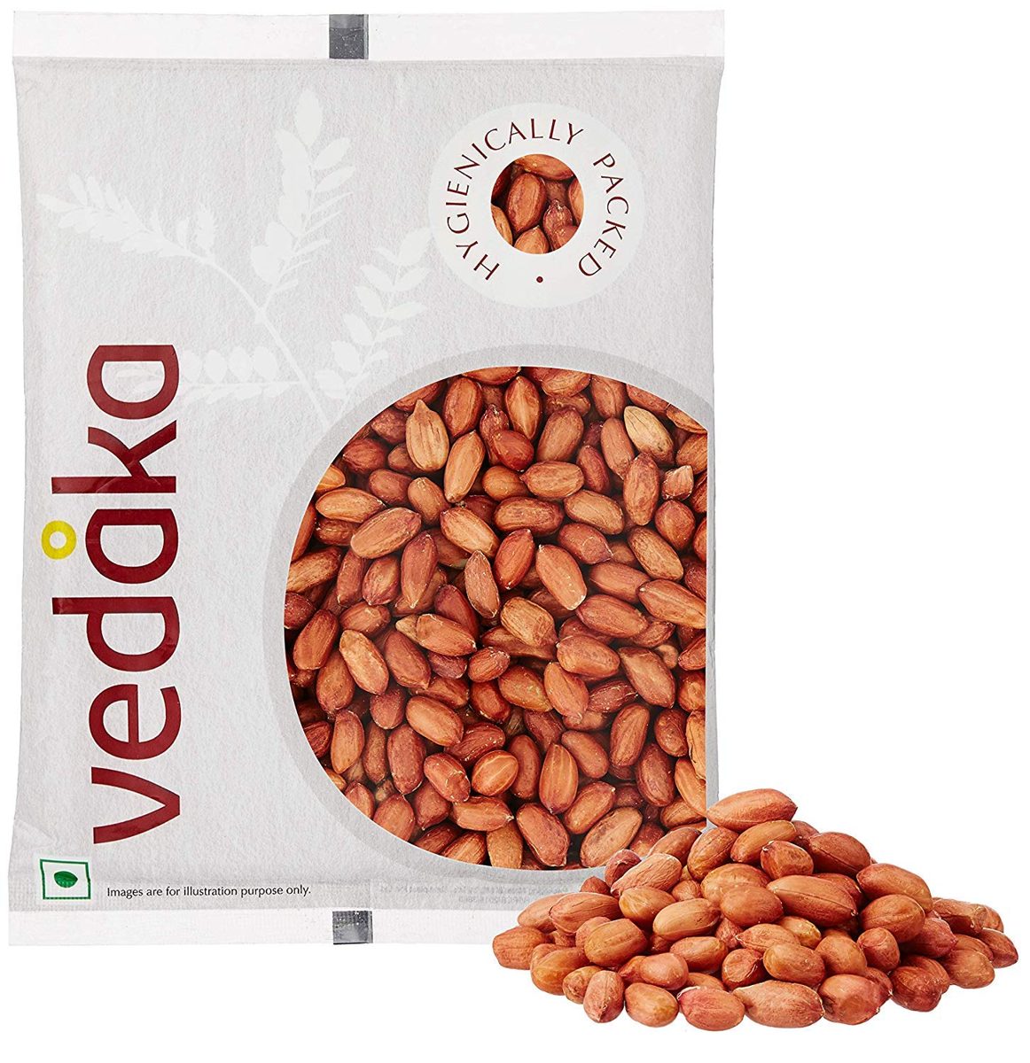 Amazon Brand - Vedaka Raw Peanuts, Red, 250g