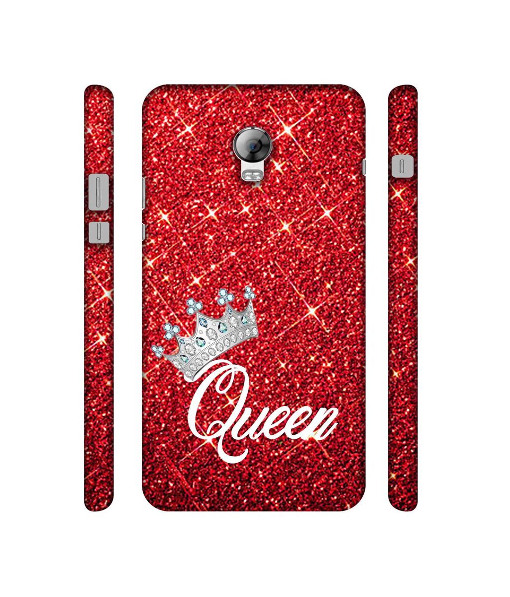 Amazon Brand - Solimo Designer Queen On Red Glitter 3D Printed Hard Back Case Mobile Cover for Lenovo Vibe P1