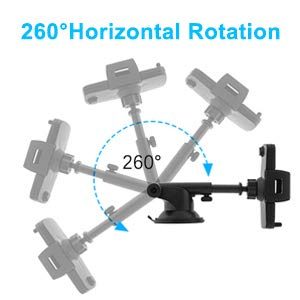 Eono by Amazon – Mobile Phone Holder for Car Air Vent and Suction Cup Holder 3-in-1 Universal Car Mobile Phone Holder Smartphone Holder