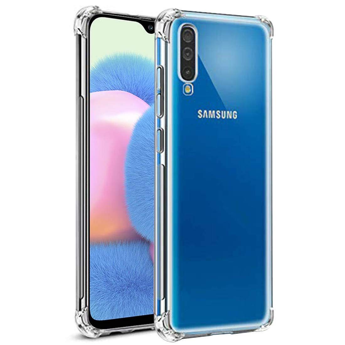 Amazon Brand - Solimo Mobile Cover (Soft & Flexible Back case) for Samsung Galaxy A30s (Transparent)