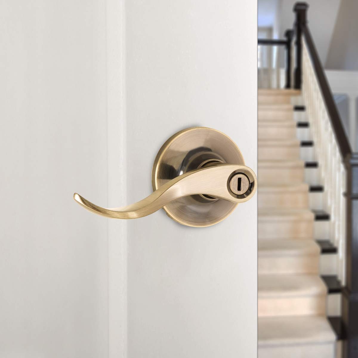 AmazonBasics Door Levers - Wave AB-DH505-AB 1