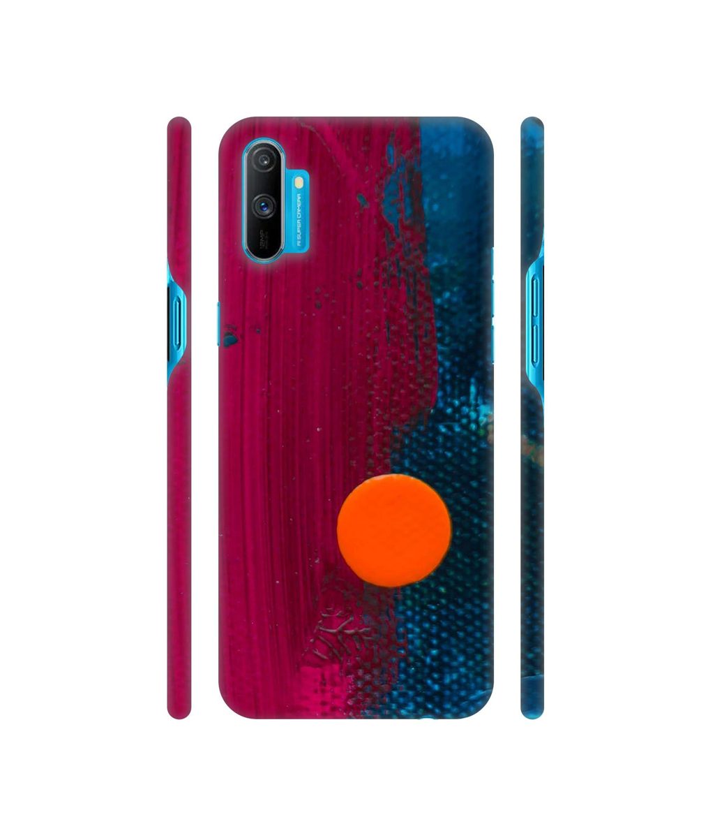 Amazon Brand - Solimo Designer Pink and Blue Brush Texture 3D Printed Hard Back Case Mobile Cover for Realme C3