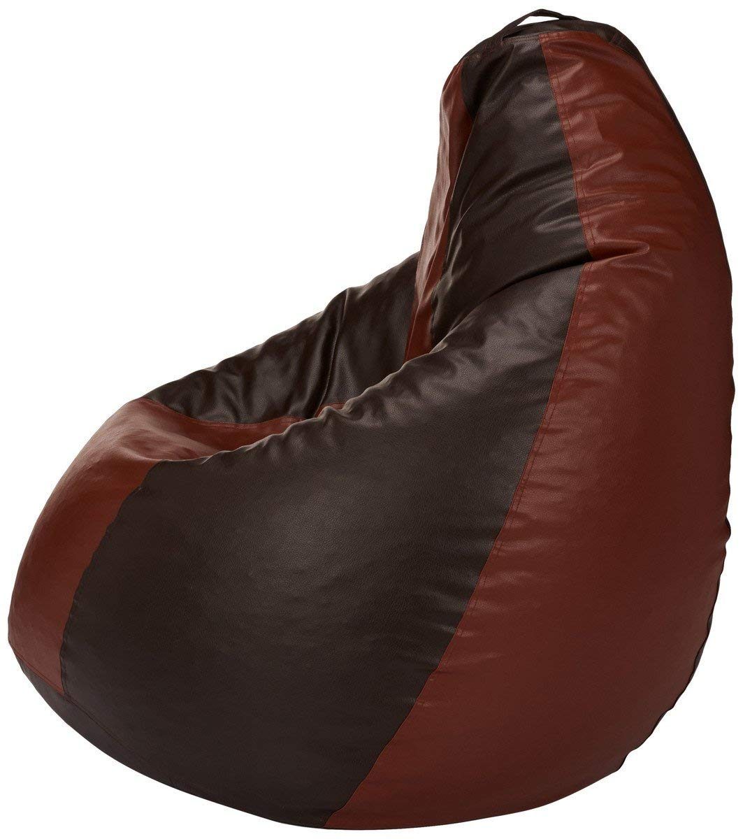 Amazon Brand - Solimo XXL Bean Bag Cover Without Beans (Brown and Tan)