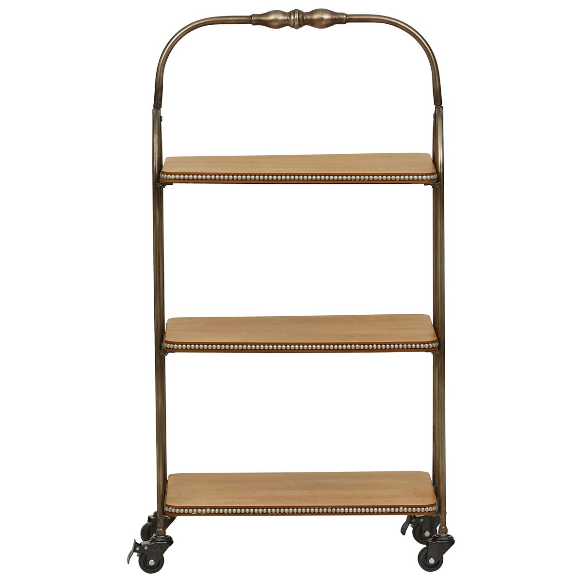 Stone & Beam Classic Serving Cart 40.98"H, Bronze, Natural