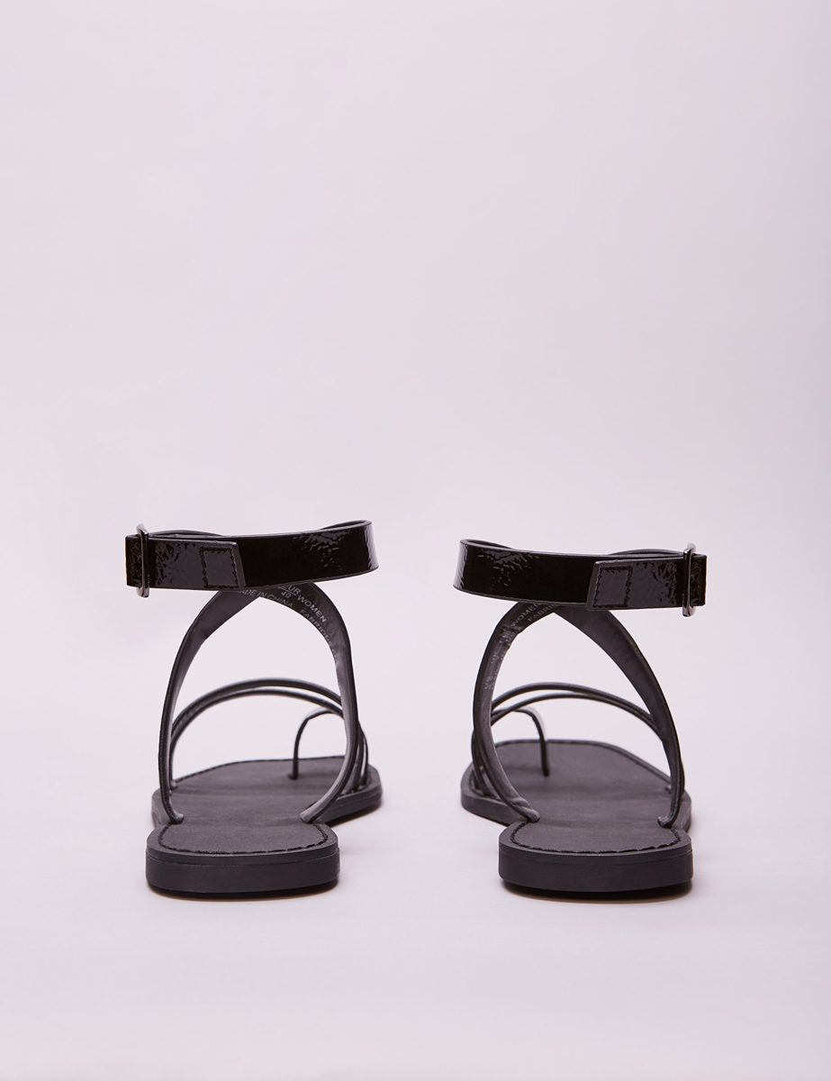 find. Amazon Brand Women’s Ankle Strap Sandals, Black, US 12