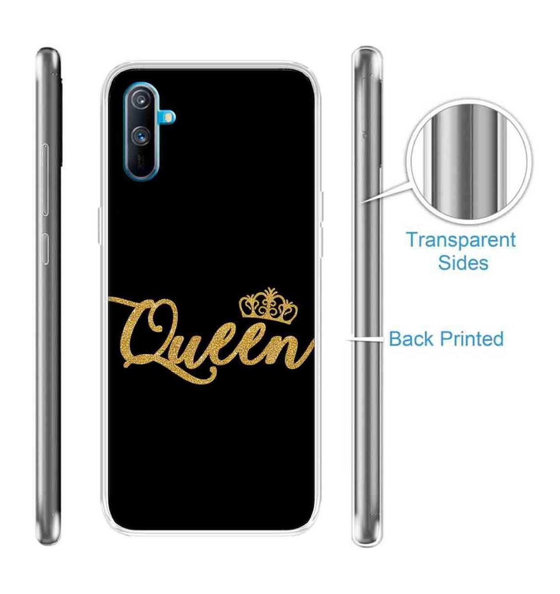 Amazon Brand - Solimo Designer Multicolor Queen Printed Soft Back Case Mobile Cover for Realme C3