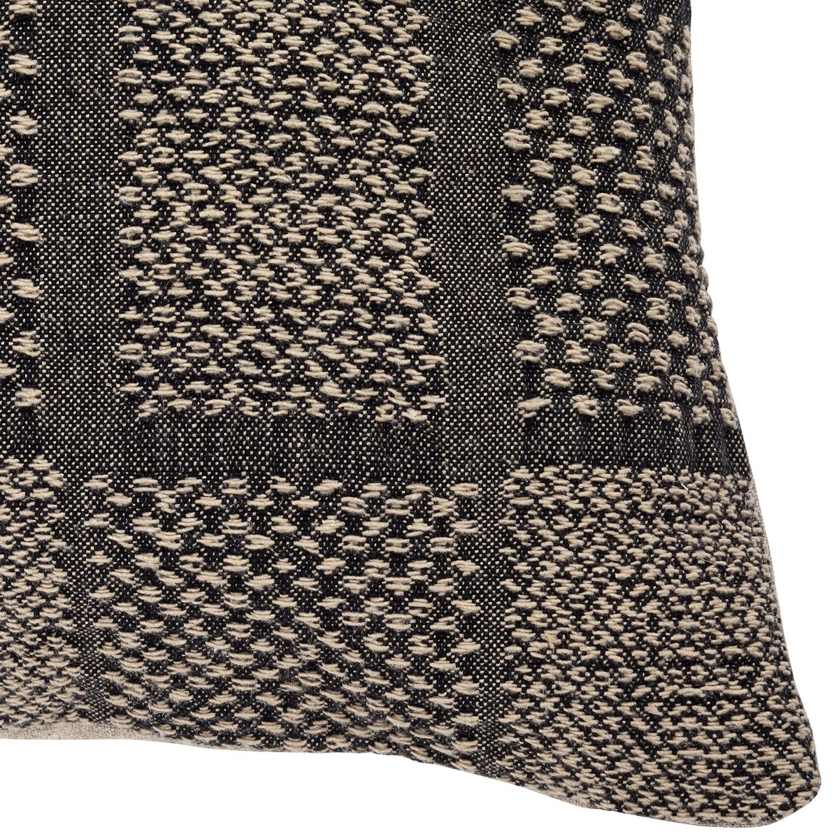 Amazon Brand – Stone & Beam Casual Woven Square Decorative Throw Pillow, 17" x 17", Black
