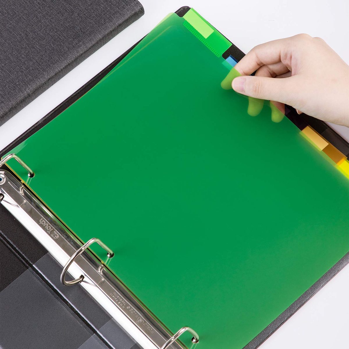 AmazonBasics 5-Tab Plastic Binder Dividers, 12 sets