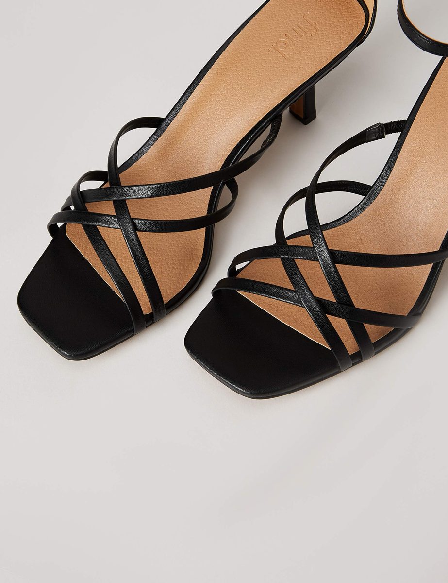 find. Women's 90s Barely There Sandal, Black Black, 8 us