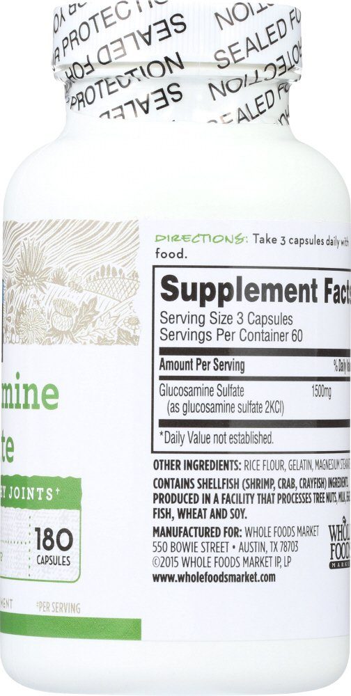 365 Everyday Value, Glucosamine Sulfate 500mg, 180 ct