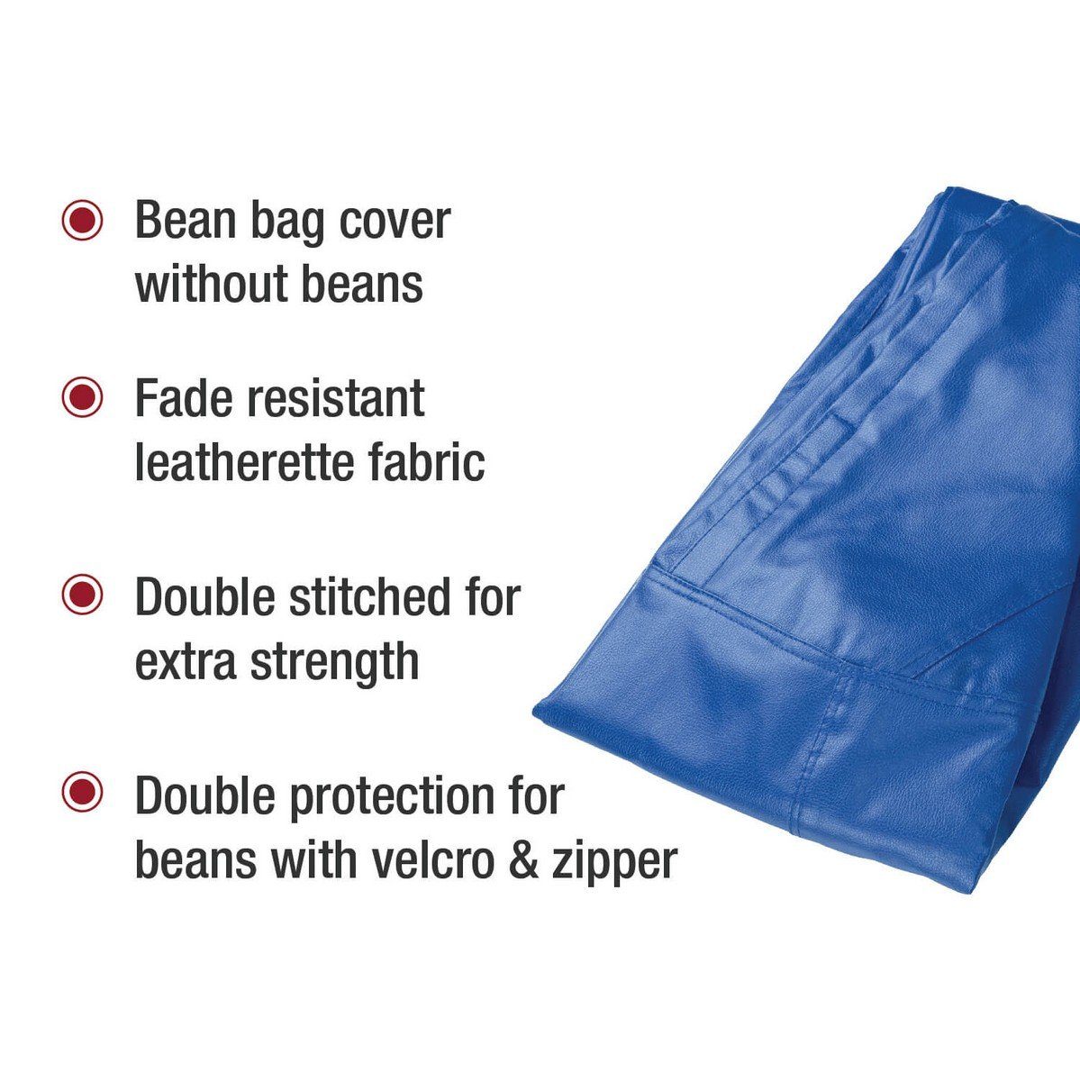 Amazon Brand - Solimo XXL Bean Bag Cover Without Beans (Blue)