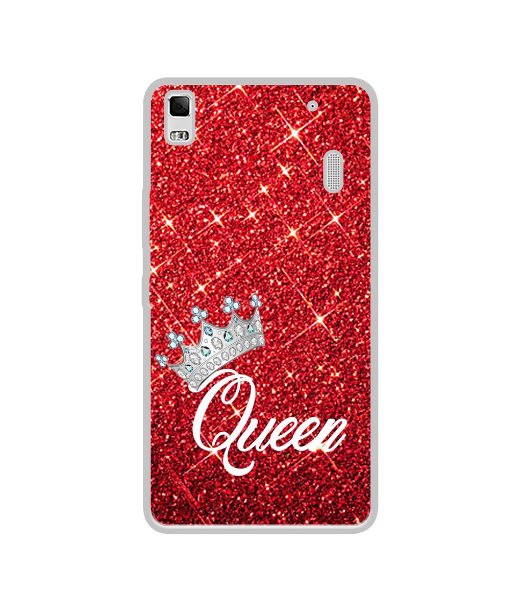 Amazon Brand - Solimo Designer Queen On Red Glitter UV Printed Soft Back Case Mobile Cover for Lenovo K3 Note / A7000