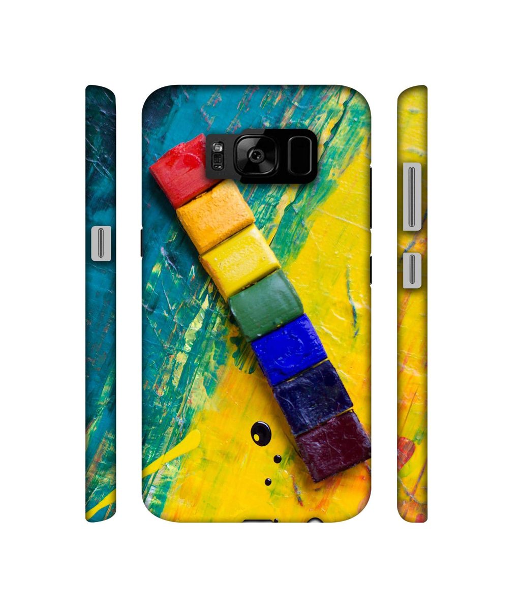 Amazon Brand - Solimo Designer Wax Color Blocks 3D Printed Hard Back Case Mobile Cover for Samsung Galaxy S8 Plus