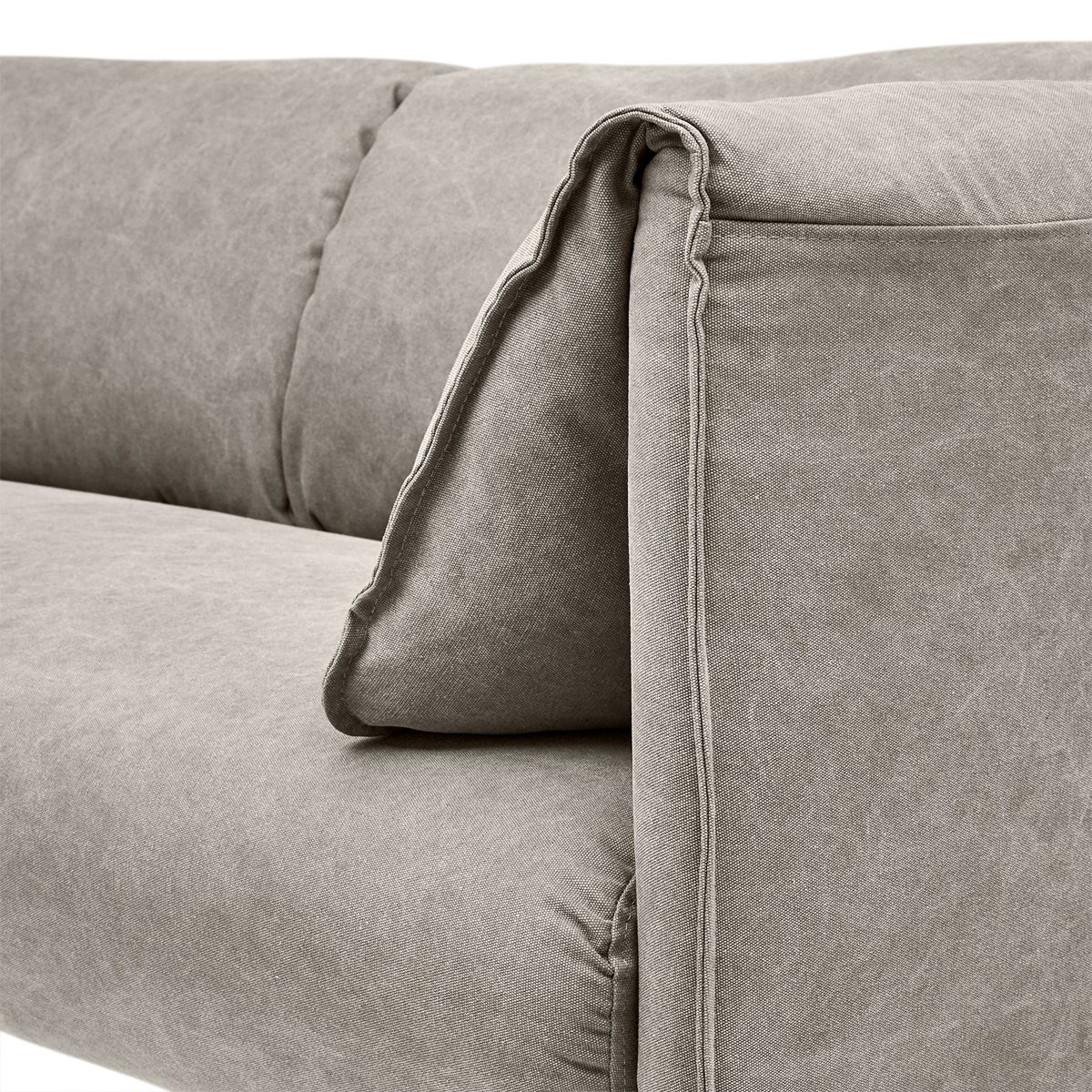 Amazon Brand – Rivet Cyprus Mid-Century Modern Loveseat, 72"W, Light Grey