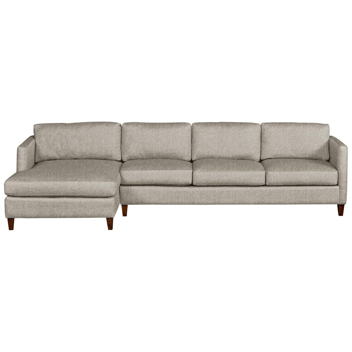 Amazon Brand – Stone & Beam Andover Modern Left Chaise Sofa Sectional, 126"W, Grey